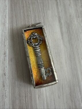Jewel Kade Skeleton Key Pendant in Silver